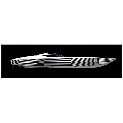 Speed Boat Dazzle Camo Print by Mat Sanders