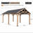Jolydale 20 Ft. W x 12 Ft. D Soild Wood Frame Hardtop Gazebo With Galvanized Steel Peak Roof, Suitable For Patios, Lawn And Backyard-128781039