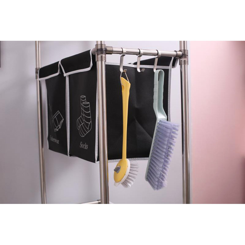 Panier à linge trieur de linge à 3 niveaux avec 4 sacs amovibles pour organiser les vêtements, la lessive, les lumières, les sarcelles