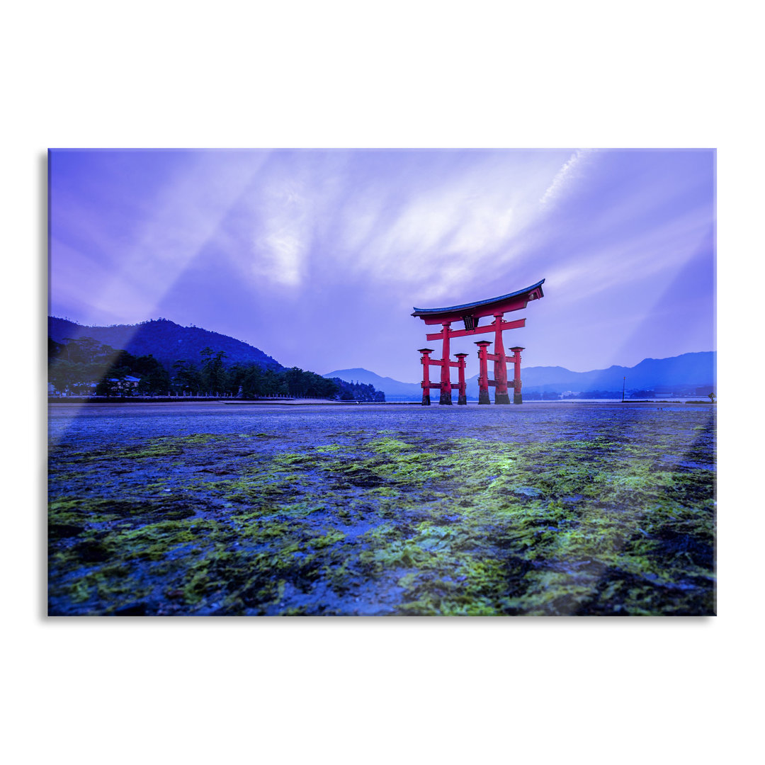 Glasbild Torii in Hiroshima