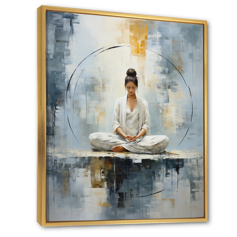 «Yoga Serene Zen Pastel III», reproduction d'art sur toile, Or, H 20 po x l 12 po x P 1 po