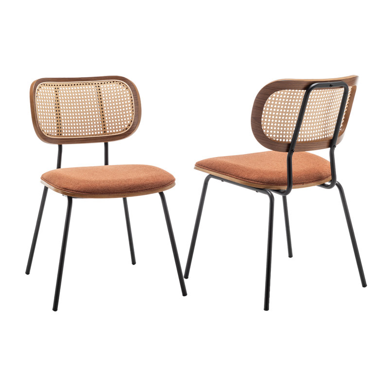 Sirine Upholstered Dining Chair, Orange