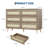 6-Drawer Rattan Dresser Wood Storage Cabinet