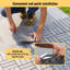 30 carreaux de terrasse imbriqués à carreaux, plancher en bois franc d'acacia carré 12 po x 12 po-114072916
