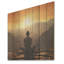 «Yoga Mountain Pose Horizon», art mural en bois de yoga sur bois de pin naturel-510908401