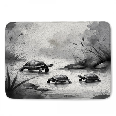 Turtles In Water Bath Mat