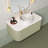 Floating Bathroom Vanity - White Ceramic Bowl Sink & Stone Countertop (Pre-Assembled, No Faucet)-562458174-562458172
