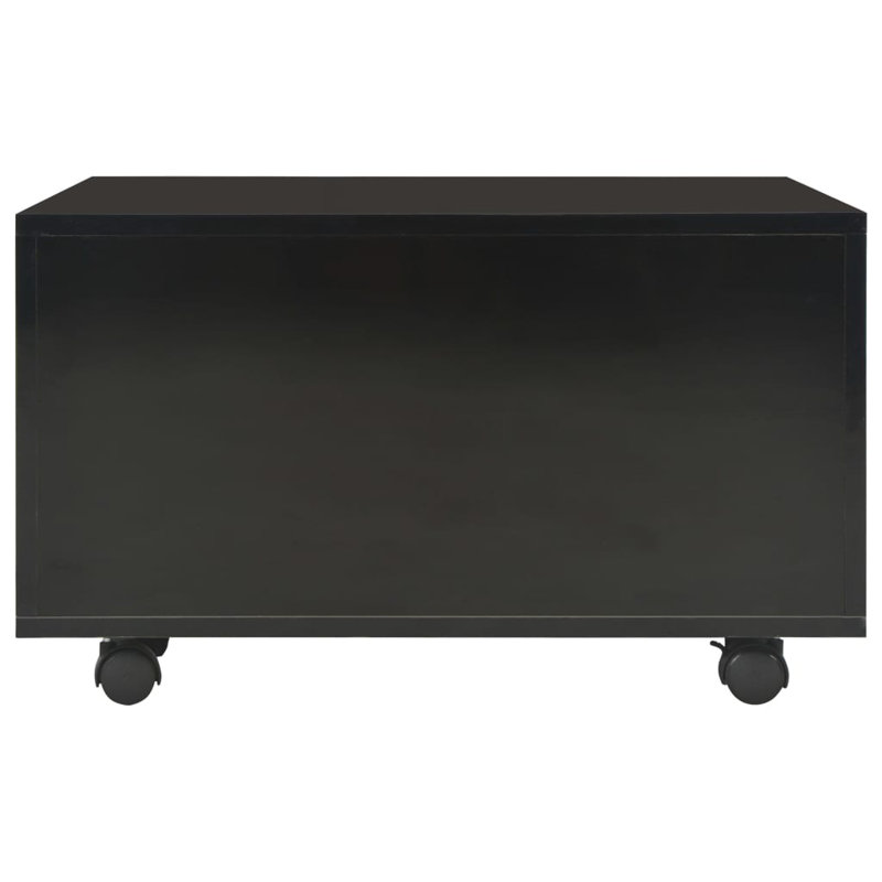 Brigetta Solid Coffee Table with Storage, Black