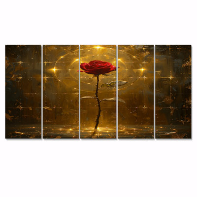 Zaid - Ensemble de 5 décorations murales roses