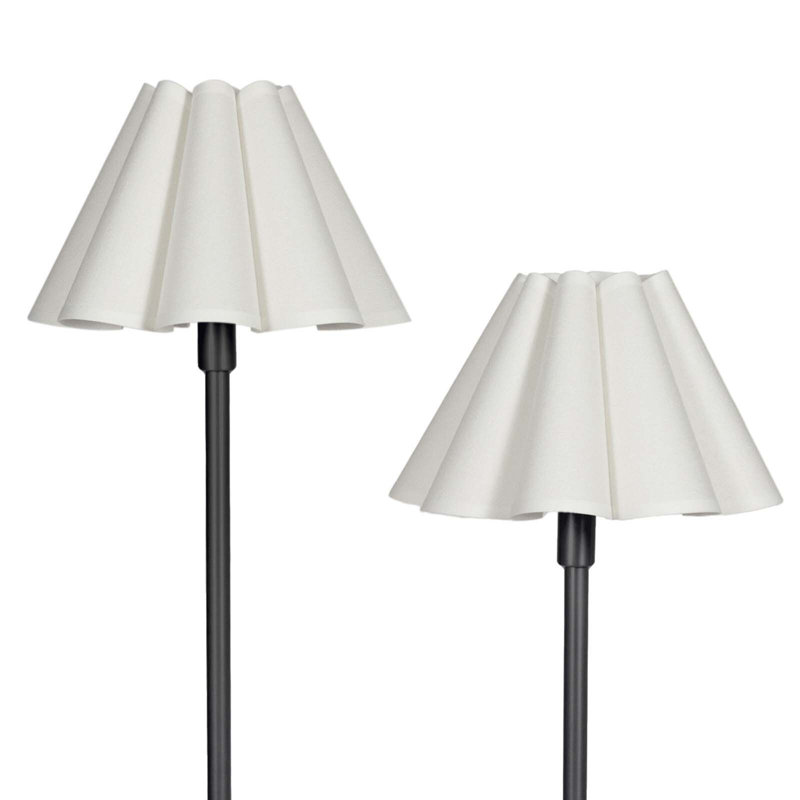Polly Double Arm Table Lamp, Black, Black