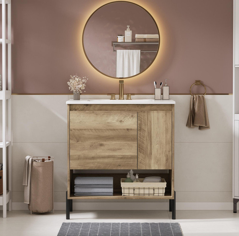 Hokku Designs Modern Wood Fixture Bathroom Vanity, Bathroom Cabinet ...