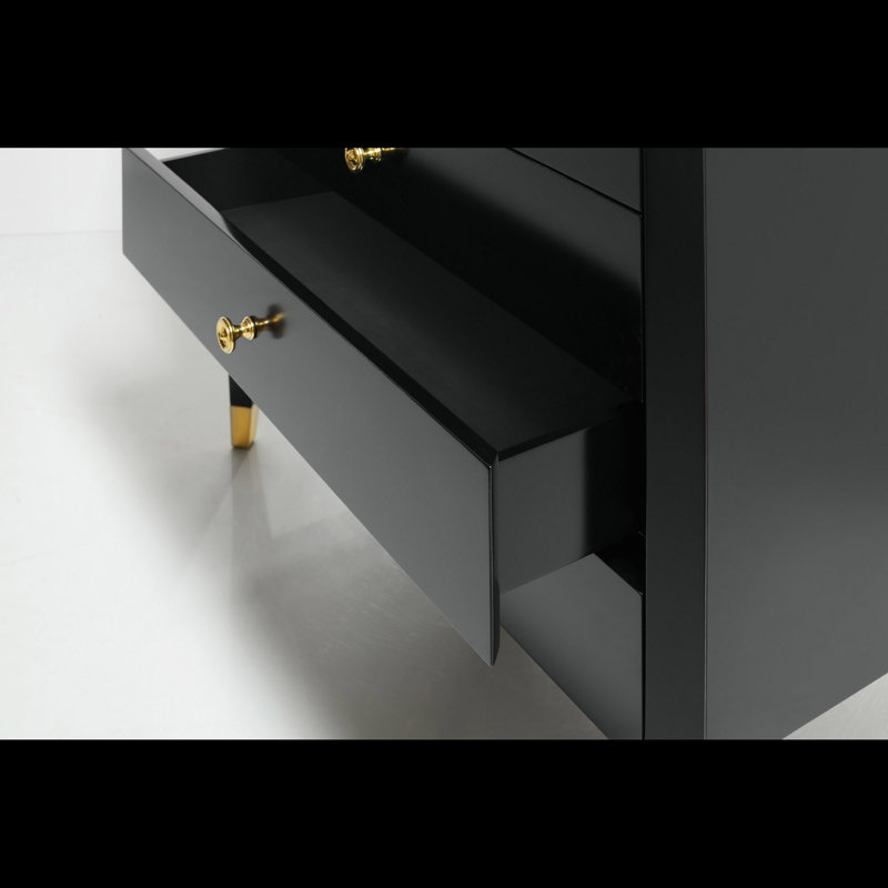 Niles 4 - Drawer Nightstand, Black