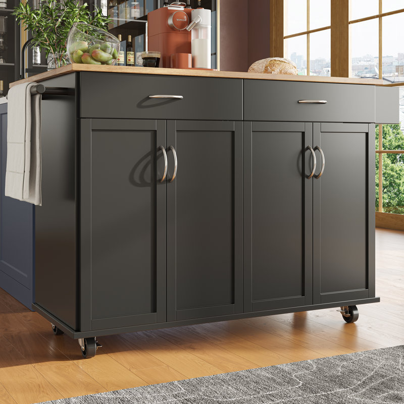 Kitchen Island, Black