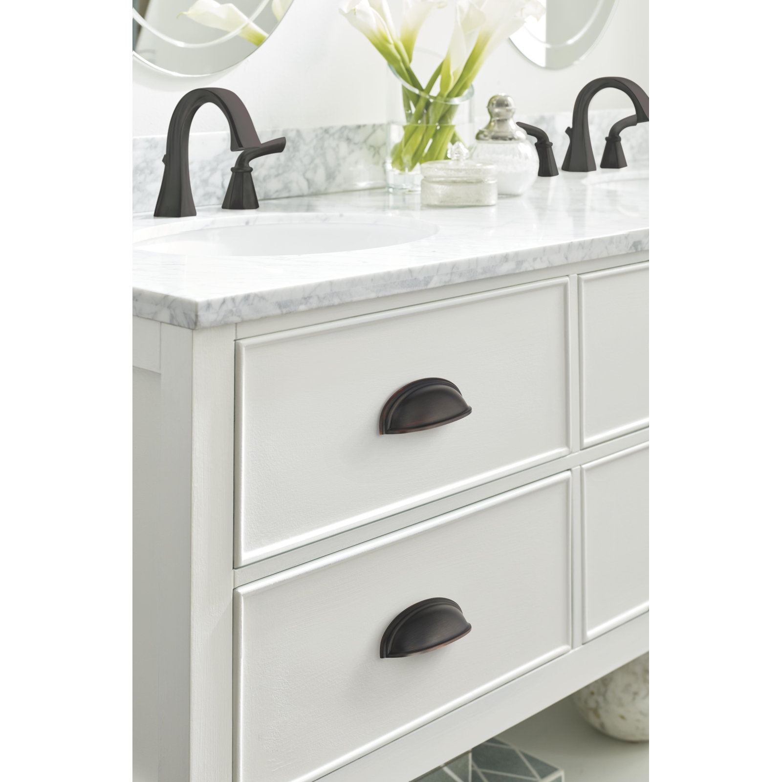 Ashby 4" Cup Bin Cabinet Pull, Oil-Rubbed Bronze