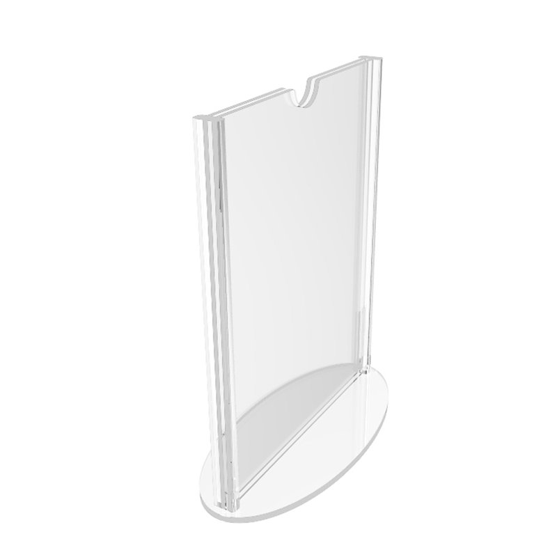 Tente de table en T avec base ovale FixtureDisplays® 5 x 7 "avec porte-menu et montage facile 19027