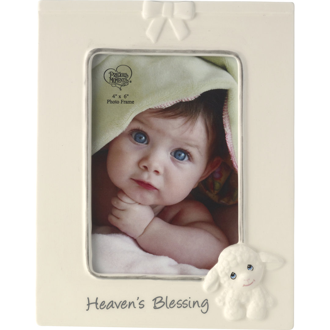 Beige Ceramic Embossed Picture Frame Precious Moments