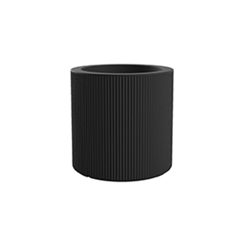 Gatsby Resin Pot Planter, Black, 19.75" H x 19.75" W x 19.75" D
