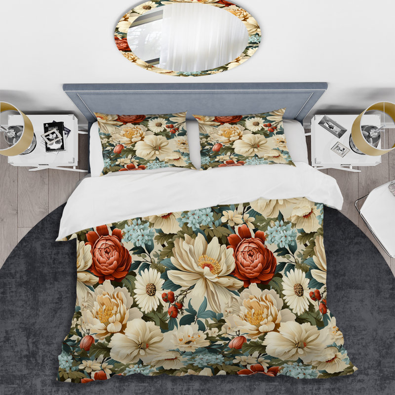 Ensemble de housse de couette Daythan, Housse de couette pour grand lit et 2 taies décor