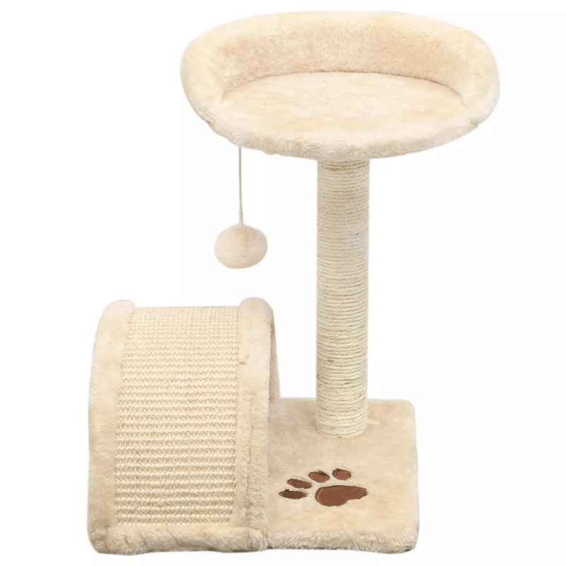 Amarion Cat Tree with Sisal Scratching Post 40cm Pole, Beige
