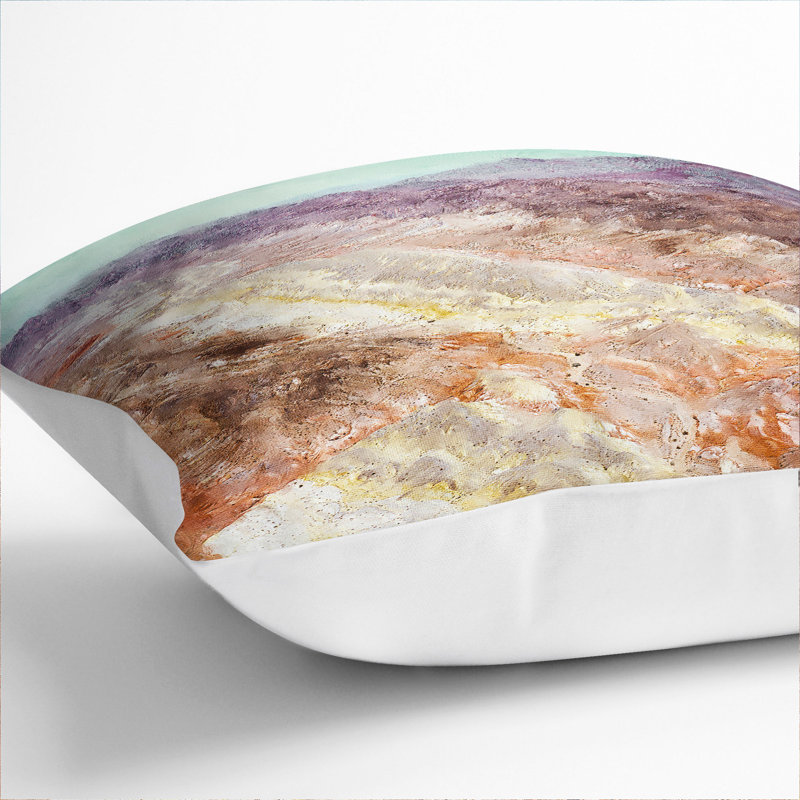 Nevada Desert Square Throw Cushion, 40cm H x 40cm W x 15cm D, White