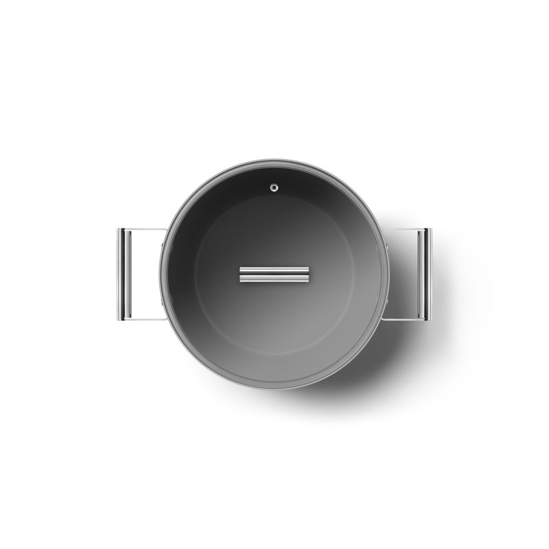 SMEG Casserole Dish w/ Lid, Black, 8.1365 qt.