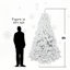 Arbre de Noël blanc 7 pi avec fil mémoire, arbre articulé en PVC 1064 pointes-1526887543
