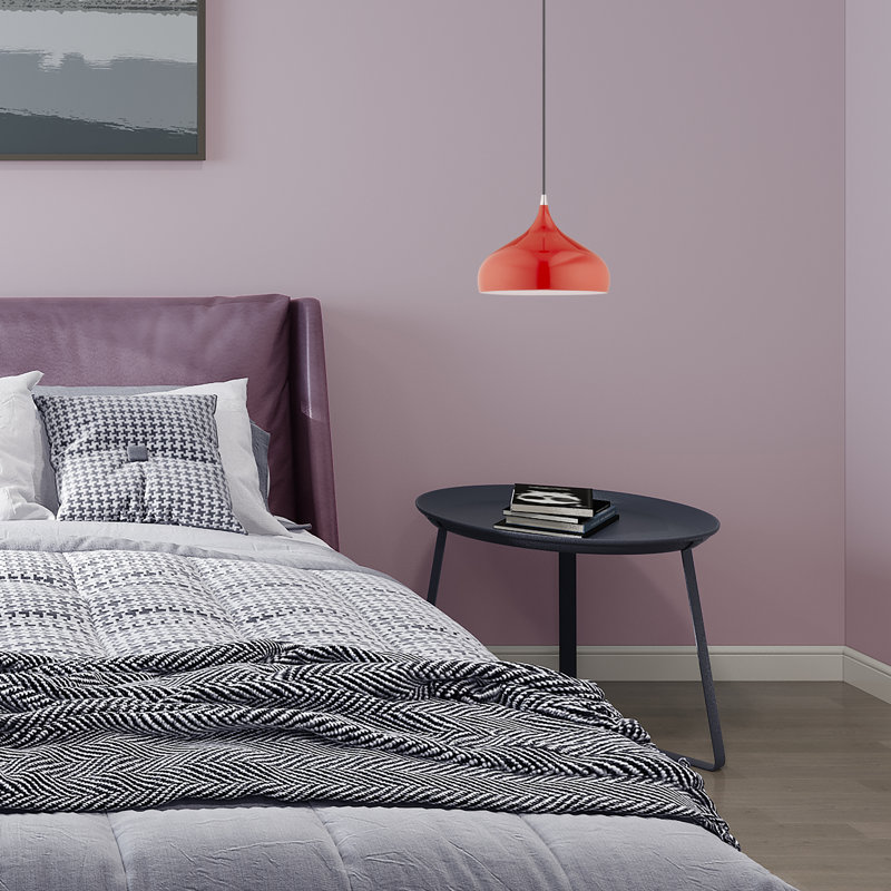 Luminaire suspendu en forme de goutte à 1 lumière Hutchcraft, H 15 po x l 11,75 po x P 11,75 po, Rouge luisant