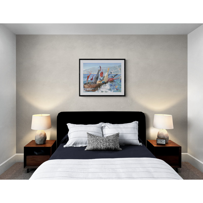 Overboard Print by Will Enns, Black Framed Paper, 24" H x 30" W