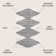 Collenn Diamond Stripe Geometric Shag White/Gray Rug