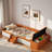 Upholstered Daybed With Stairs And Gas Lift Storage Ottoman-252578127-252578121