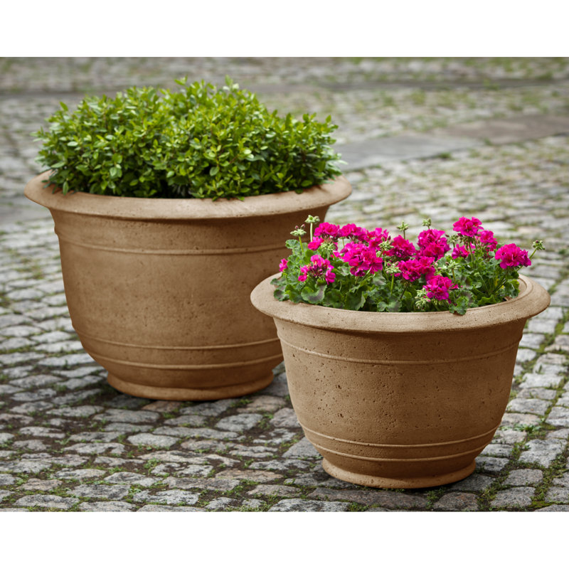 Pot à fleurs en pierre Padova, H 23 po x l 36 po x P 36 po, Travertin