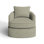 Fauteuil demi-tonneau pivotant en polyester 38 po Mills