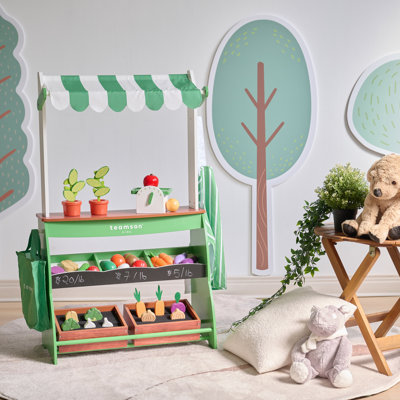 Support de jeu pour enfants avec 12 légumes coupants et accessoires interactifs Teamson Kids