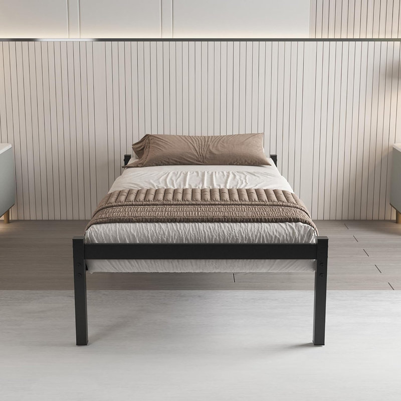 Felix Metal Platform Bed Frame Base Mattress Foundation, Solid Slat Support Premium Steel Mesh Base, Under Bed Storage, Easy Assembly