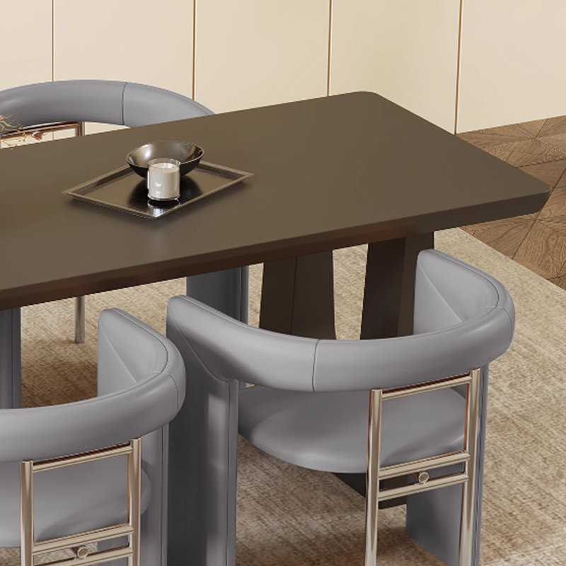 Modern Simple Rock Slab Multi-functional Table, 29.52"H x 70.86"L x 35.43"W, Black
