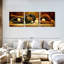 Ensemble de 3 pièces de baseball en sépia sur toile par Ivan S-93026221