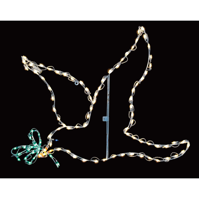 Dove Bird LED Display - Warm White (37")