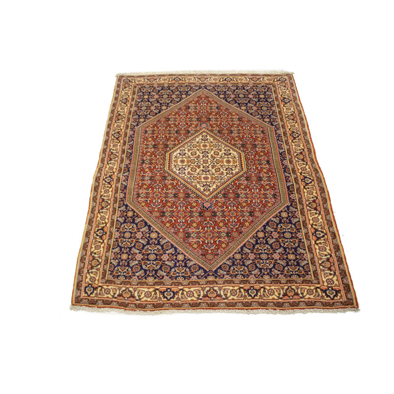 One-of-a-Kind Rectangle 5' X 3'10" 1980s Wool Area Rug in Orange/Rust