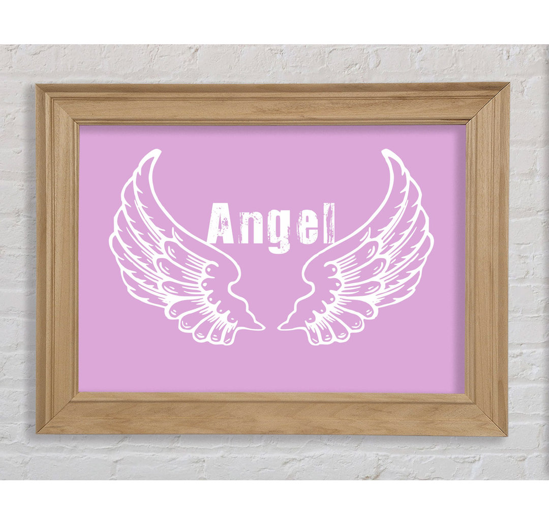 Angel Wings 2 Pink - Bilderrahmen Kunstdrucke