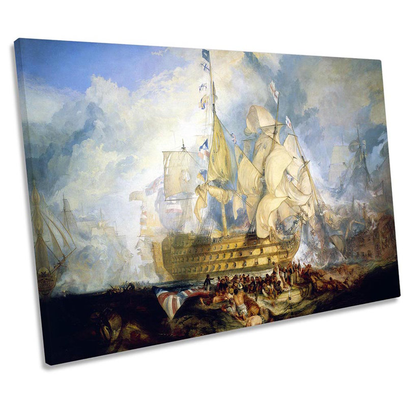 J.M.W Turner The Battle Of Trafalgar - Wrapped Canvas Print, 30.5cm H x 45.7cm W x 2cm D