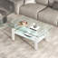 Table basse de salon en verre trempé transparent, 2 couches-323674247