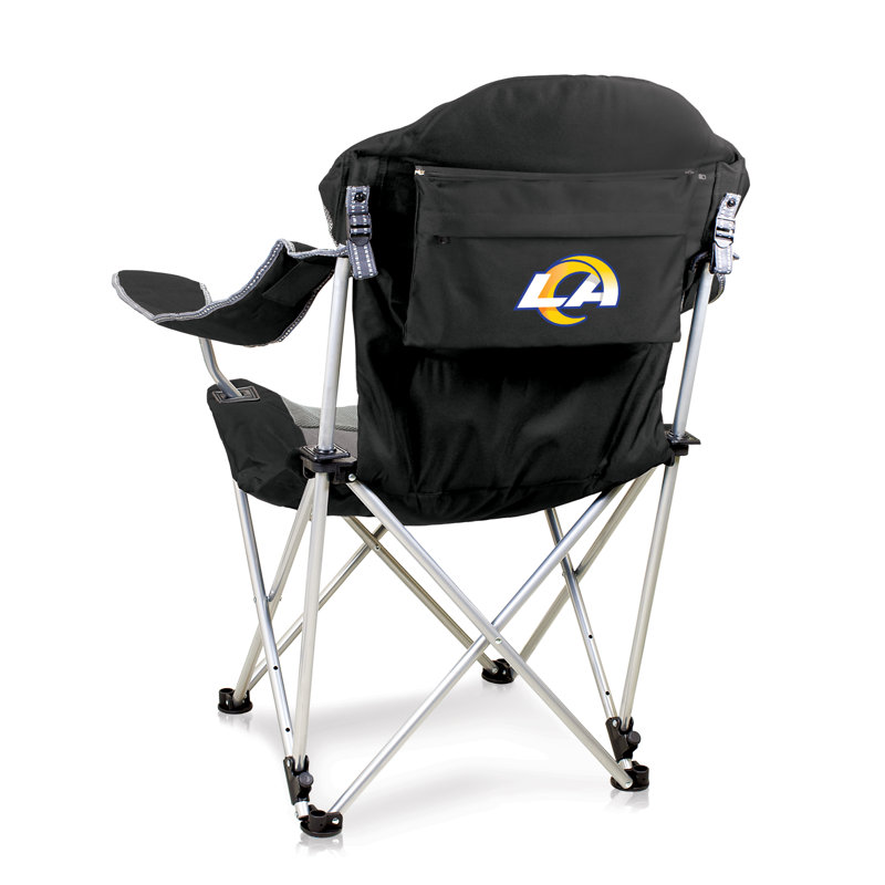 Fauteuil de camp inclinable NFL New England Patriots, Los Angeles Rams, Noir