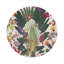 Fantasy Tropical White Vegan Leather Round Coasters-1989814263