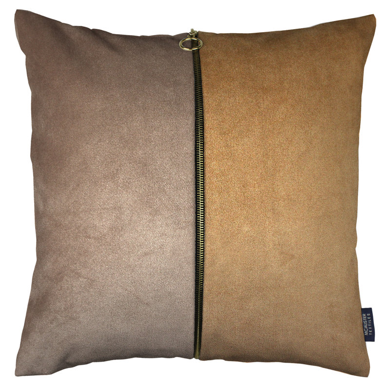 Square Throw Cushion, Caramel/Mocha