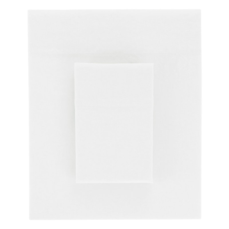 Luna Linen White Sheet Set, Twin/Twin XL Sheet Set