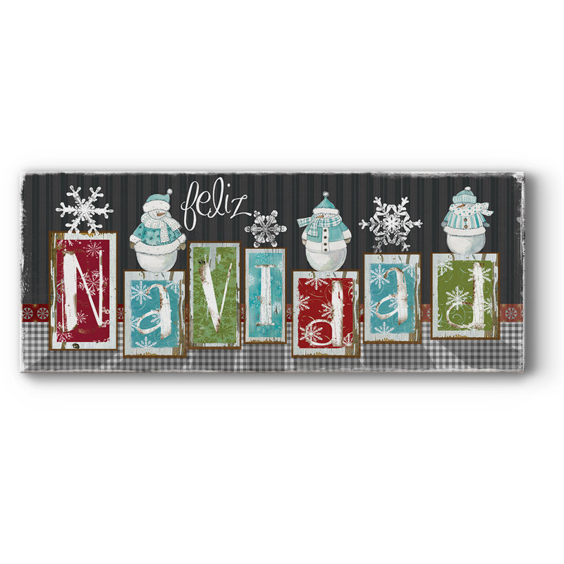 " Navidad Blocks ", 20" H x 50" W x 1.5" D
