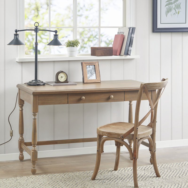 Bedford Tabitha Solid Wood Desk with 1 Drawer and turned legs