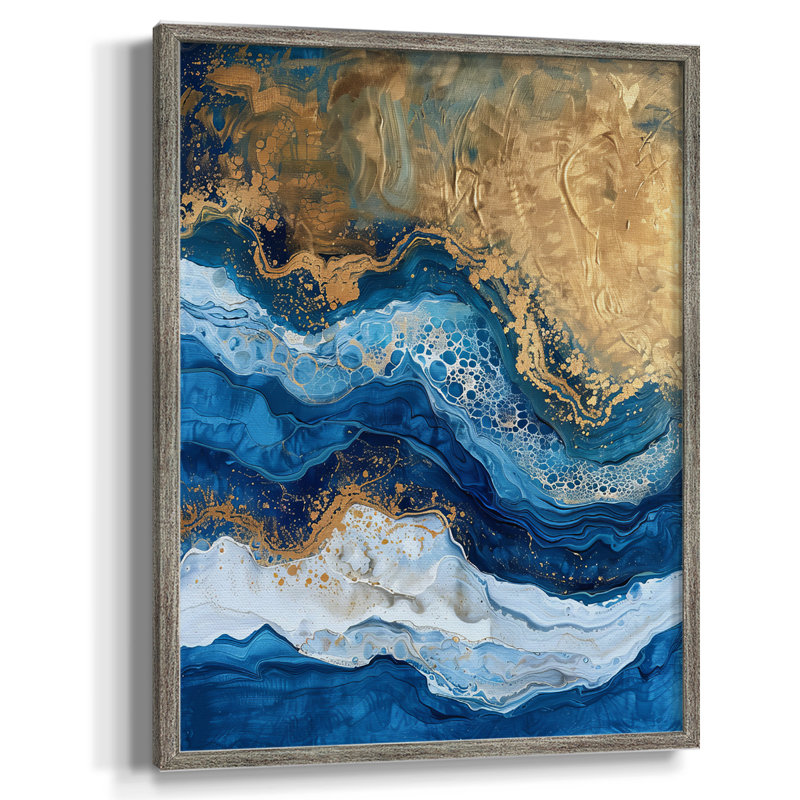 ABSTRACT Series CDXI, reproduction encadrée - bois massif, H 21 po x l 17 po