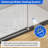 56"-60" W x 74" H Single Sliding Frameless Shower Door 8mm Thickened Tempered Glass Stainless Steel Hardware Brushed Nickel LYM-01