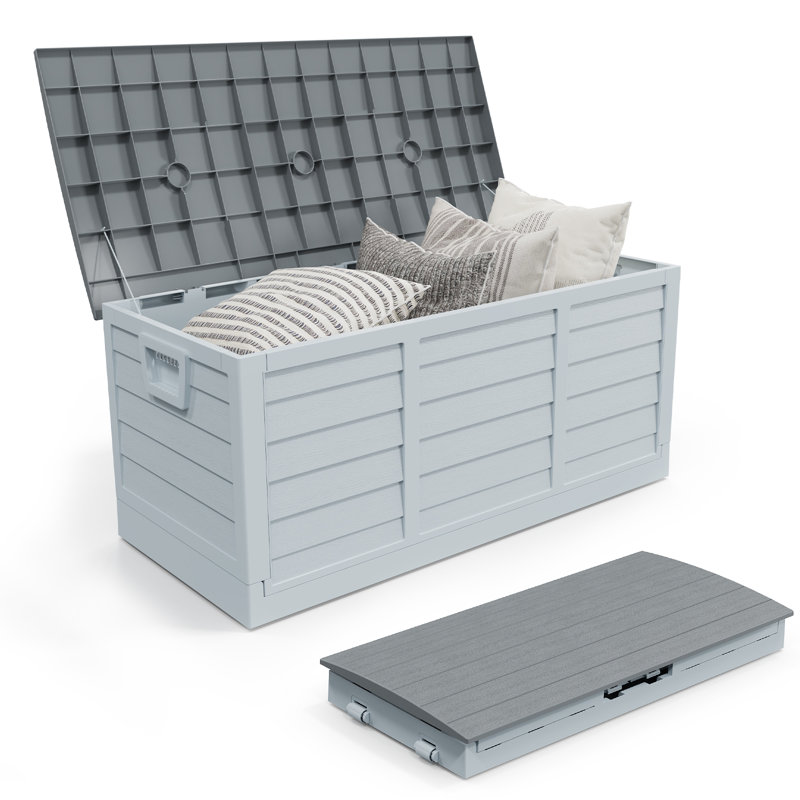 Couvercle de rangement extérieur pliable 75 gallons, Gris